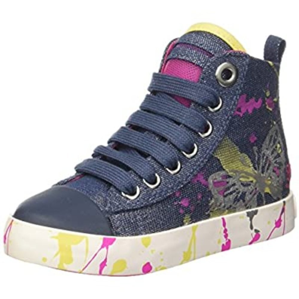 Geox Girls Jr Ciak High Top Canvas Sneakers